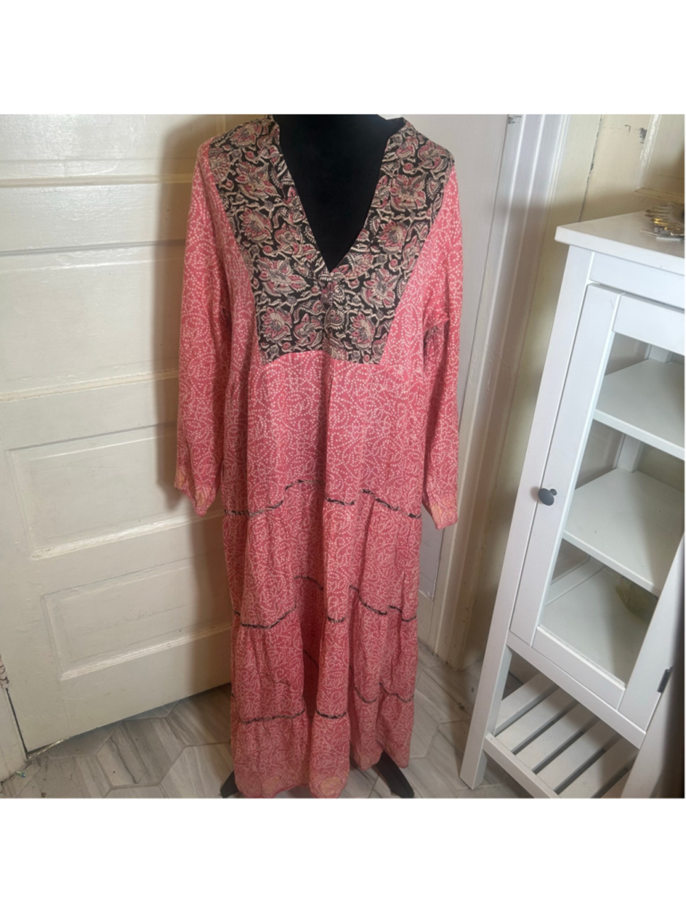Maison Hotel Floral Maxi Dress XL Boho Hippie Resort Vacation Weekend Relax